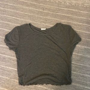 grey crop top